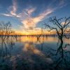 Sunset over Menindee Lakes